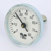 Термометр биметаллический 40мм для коллекторных групп TIEMME 80 град.C
