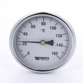 Термометр биметаллический F+R801 100мм с погружной гильзой WATTS Ind 160 град.C гильза 100мм